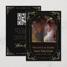 Black Elegant Déco Qr Code Photo Enregistrer La Da