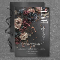 Black Moody Gothic Flowers & Mist Mariage