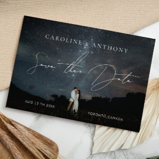 Save The Date Black Purple Magique Or Qr Code Photo