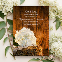 Blanc Hydrangea Grange mariage en bois Enregistrer
