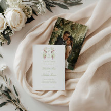 Blason de mariage à monogramme floral en cascade