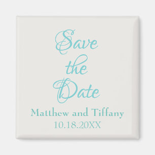 Save the Date Blau- und Silberhochzeit Magnet