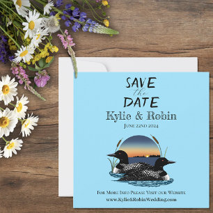Save The Date Bleu couché de soleil