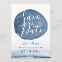 Bleu Lake Water Stain | Personnalisé Enregistrer l