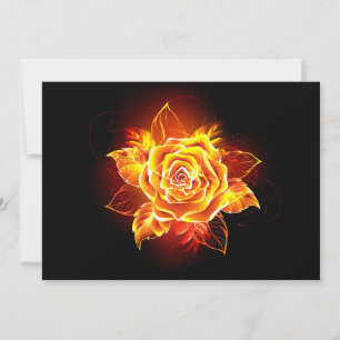 Save The Date Blooming Fire Rose