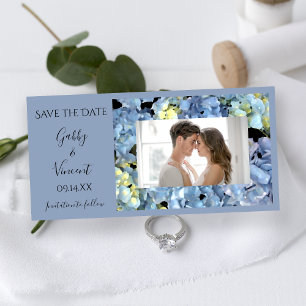 Save The Date Blue Hydrangea Floral Wedding Enregistrer la date
