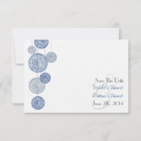 Blue Twine Globes Wedding Enregistrer La Date