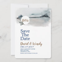 Blue Winter Wonderland Wedding enregistrer la cart