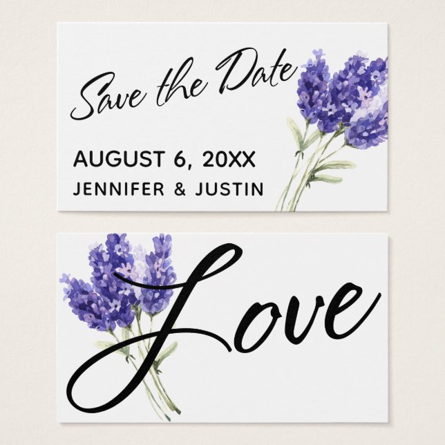Save the Date Blume für Wasserfarben einfügen (Vorne & Hinten)