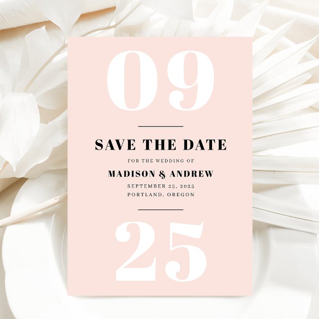 Save the Date blush Bold Typografie (Von Creator hochgeladen)