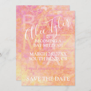 Save The Date BM Bar Bat mitzvah Simplement Subtil Enregistrer L