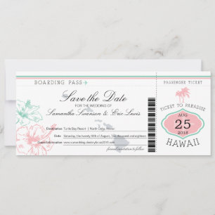 Save the Date Boarding nach Hawaii