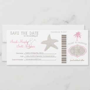 Save the Date Boarding Pass