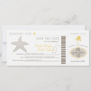 Save the Date Boarding Pass