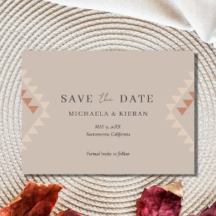 Save The Date Boho Desert Photo Mariage Enregistrer La Date
