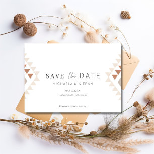 Save The Date Boho Desert Rust Terracotta Mariage Photo