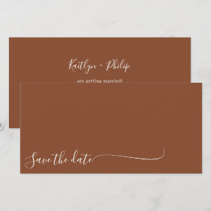 Save The Date Boho Earthy Botanical Élégant ivoire