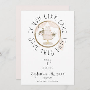 Save The Date Boho Fun Si Vous Aimez Cake Rose Enregistrer La Da