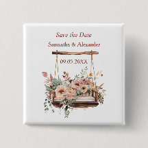 Save the Date Boho Garden Swing Floral