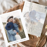 Save the Date Boho Minimalistisch Foto Modern Postkarte<br><div class="desc">Mit unserer Save the Date Boho Minimalistisch Foto Modern Postcard erfassen Sie die Essenz Ihrer Liebe. Diese Postkarte ist eine Mischung aus zeitgenössischem Minimalismus und böhmischem Charme und ist somit die perfekte Wahl für Ihre kommende Hochzeit. Diese Postkarte mit Ihrem hochgeschätzten Foto in der Verlobung wird zu einer greifbaren Erinnerung,...</div>