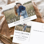 Save the Date Boho Minimalistisch Foto Modern Postkarte<br><div class="desc">Mit unserer Save the Date Boho Minimalistisch Foto Modern Postcard erfassen Sie die Essenz Ihrer Liebe. Diese Postkarte ist eine Mischung aus zeitgenössischem Minimalismus und böhmischem Charme und ist somit die perfekte Wahl für Ihre kommende Hochzeit. Diese Postkarte mit Ihrem hochgeschätzten Foto in der Verlobung wird zu einer greifbaren Erinnerung,...</div>