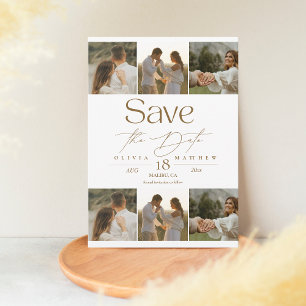 Save The Date Boho moderne 7 Photo Wedding Enregistrer les Dates