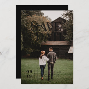 Save The Date Boho moderne simple   Photo Enregistrer la date