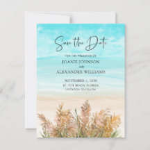 Boho Pampas Grass Beach Mariage de scène