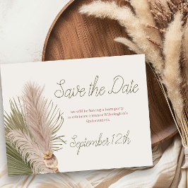 Save The Date Boho Pampas Grass Quinceanera Ouest