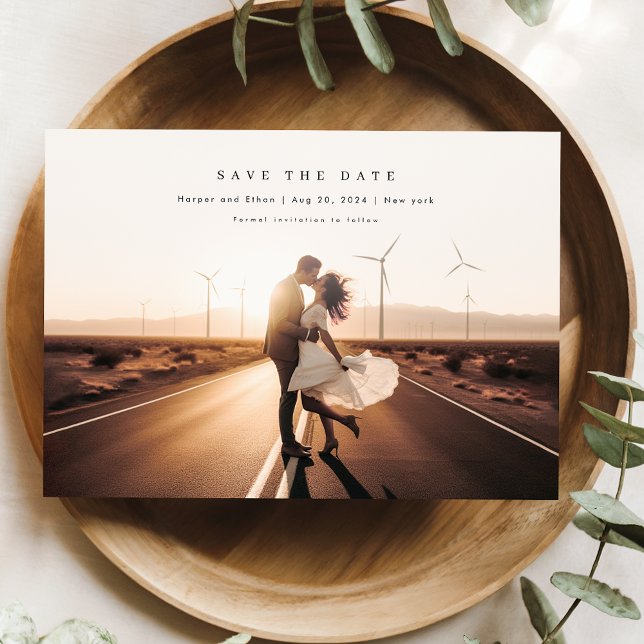 Save The Date Boho Photo Mariage QR Code (Créateur téléchargé)