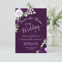 Boho profond violet Rose Mariage