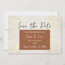Boho Terracotta Mariage Enregistrer La Date
