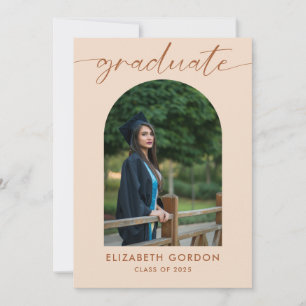 Save The Date Boho Terreux Mode Script Arch Photo Remise de dipl