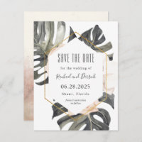 Boho Tropical Beach Wedding Enregistrer la date