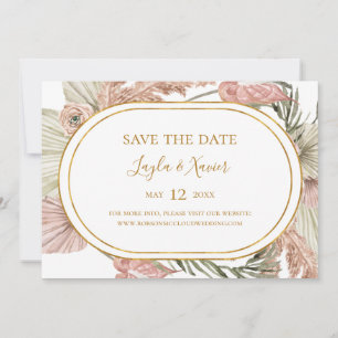 Save The Date Boho Tropical Botanical   Enregistrement horizonta