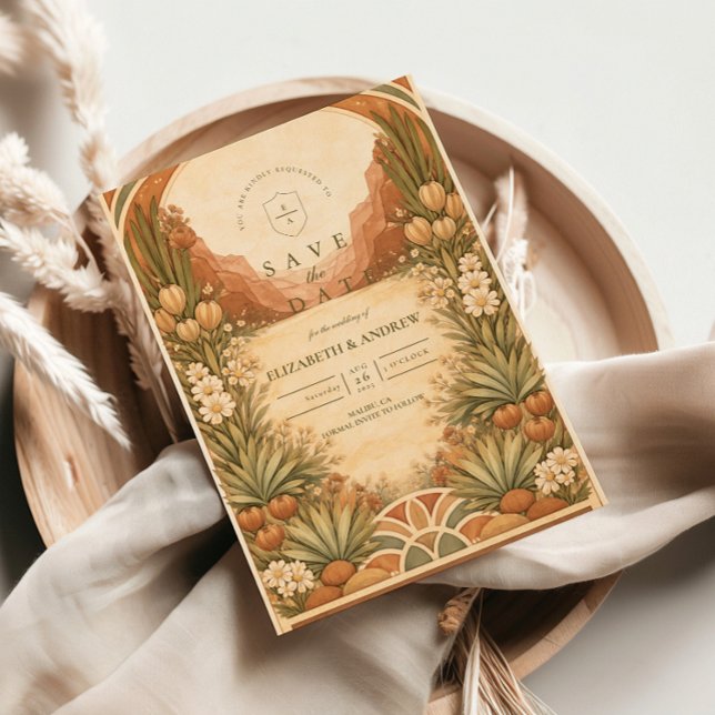 Save The Date Boho Wildflower Desert Wedding (Créateur téléchargé)