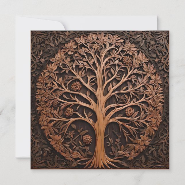Save The Date Bois australiens : 3D Warah Tree Wood Print, (Devant)