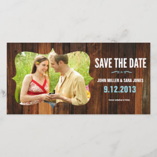 Save The Date Bois Rustique Enregistrer La Date