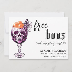Save The Date Boisson drôle gratuite Photo d'amis de Halloween M