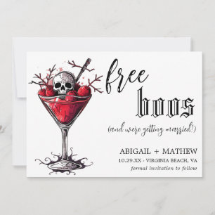 Save The Date Boisson drôle Photo de fantômes gratuits Mariage d