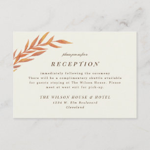 Save The Date Boîtier de réception de mariage Orange Simple Bran