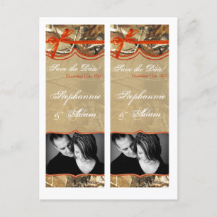 Save the Date Book Mark Favors Hunters Camoflouge Ankündigungspostkarte