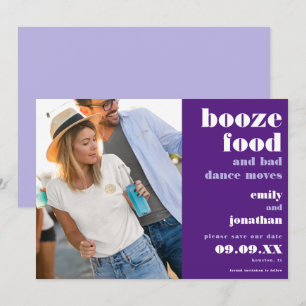 Save The Date Booze Alimentation Mauvaise Danse Déménager Photo 