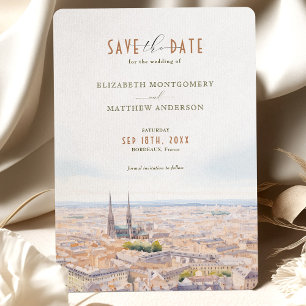 Save the Date Bordeaux Frankreich Zielort Einladung