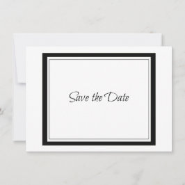 Save The Date Bordure noire classique Enregistrer la date