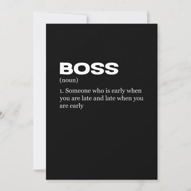 Save The Date Boss Funny Définition Joyeux Boss's Day (Devant)