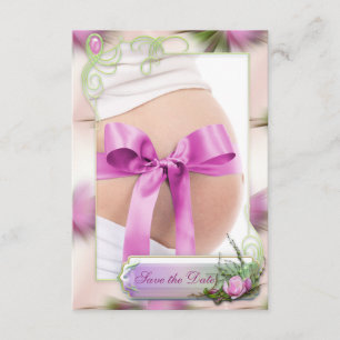 Save The Date Bosse de bébé et économies roses de magnolia la