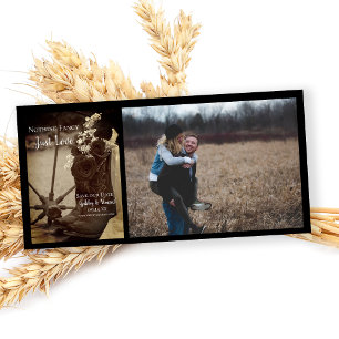 Save The Date Bottes de cowboy Rustic Roses Sepia Mariage