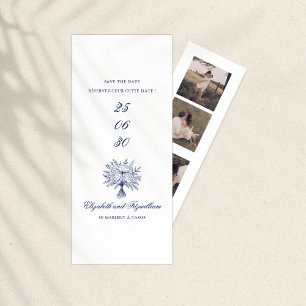 Save The Date Bouquet nuptial croquis dossier Signet plié