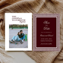 Bourgogne Arlequin Bordure Photo Mariage